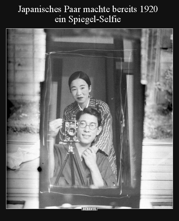 Japanisches Paar machte bereits 1920 ein Spiegel-Selfie.. - Lustige Bilder | DEBESTE.de