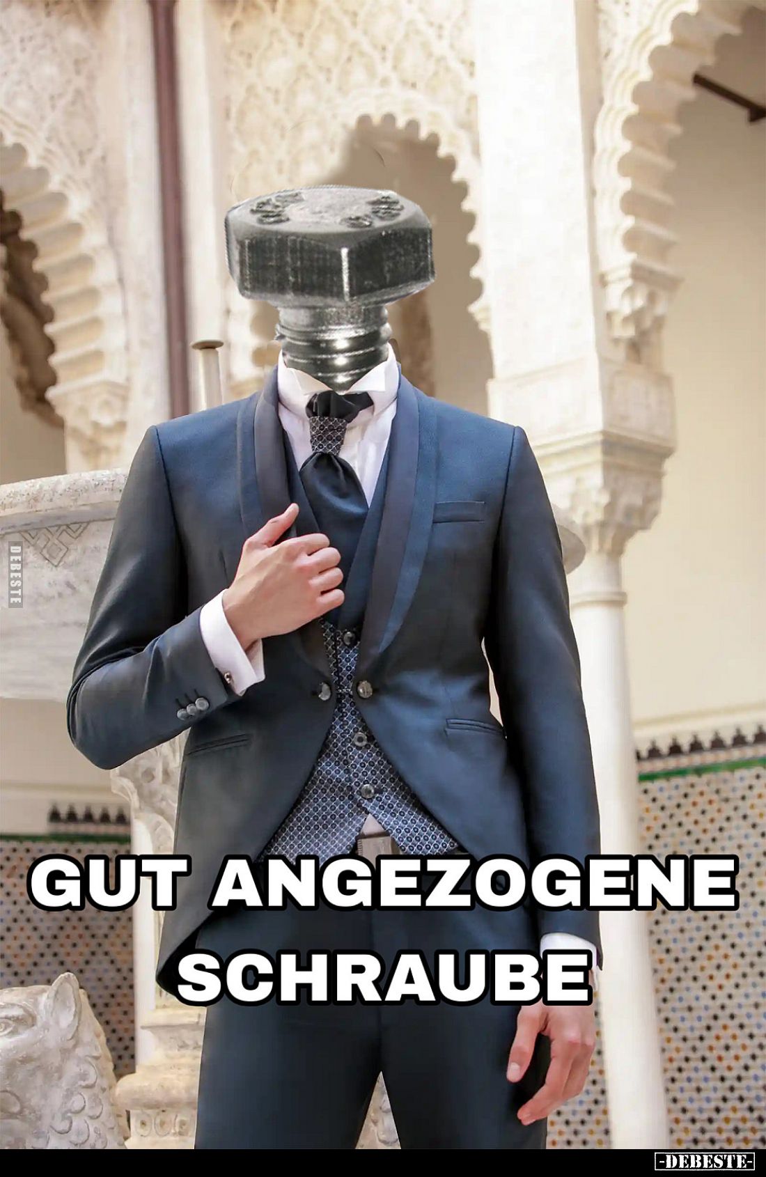 Gut angezogene Schraube