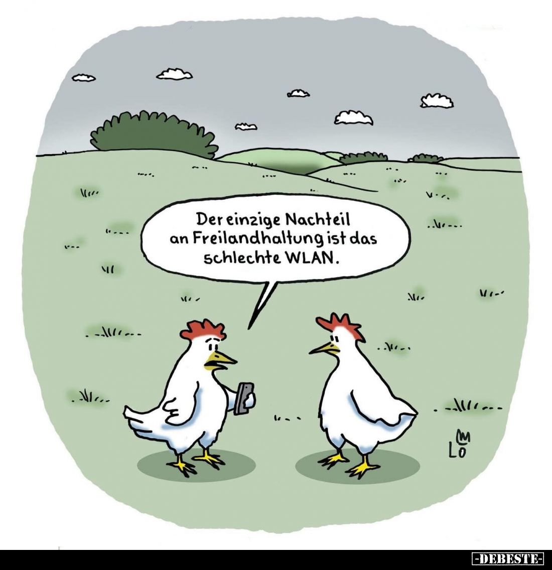 Der einzige Nachteil an Freilandhaltung... - Lustige Bilder | DEBESTE.de