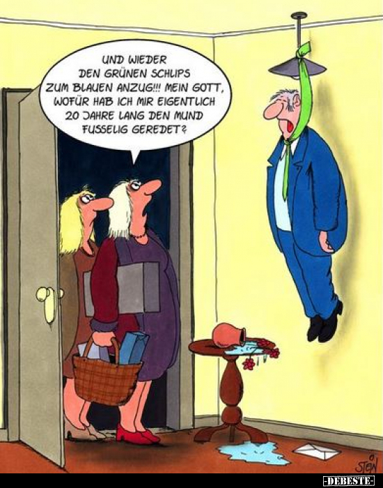 Und wieder den grünen Schlips zum blauen Anzug!!!.. - Lustige Bilder | DEBESTE.de