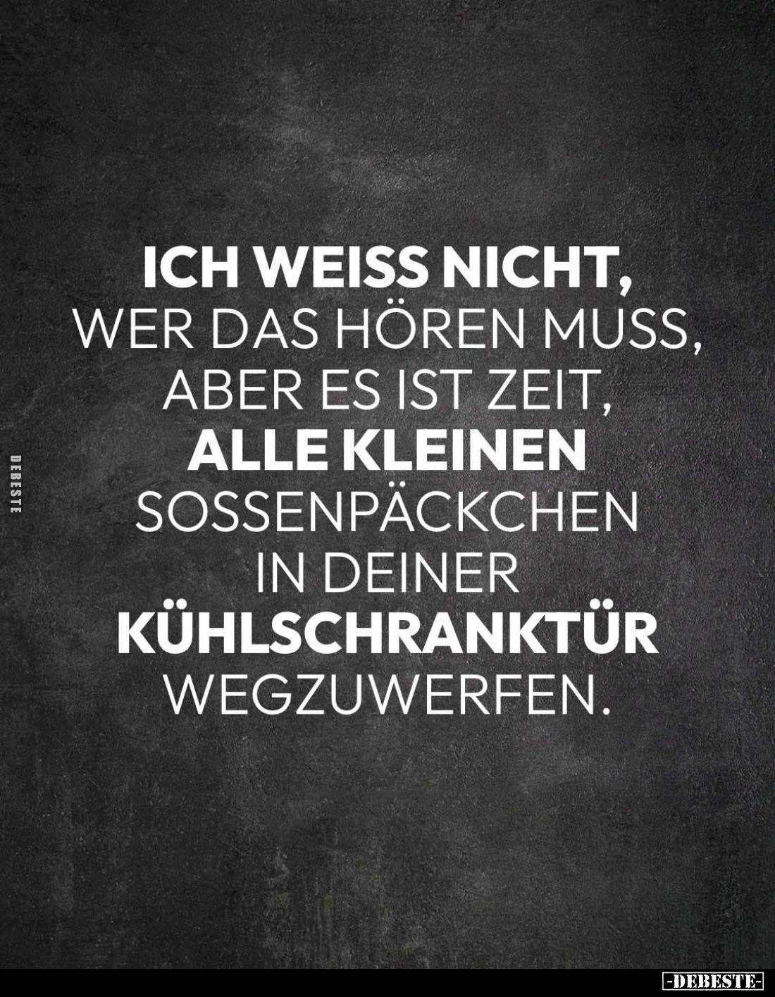 Ich weiss nicht, wer das hören muss, aber es ist Zeit, alle kleinen Sossenpäckchen in deiner Kühlschranktür wegzuwerfen.