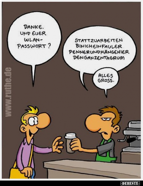 Danke und euer WLAN-Passwort?.. - Lustige Bilder | DEBESTE.de
