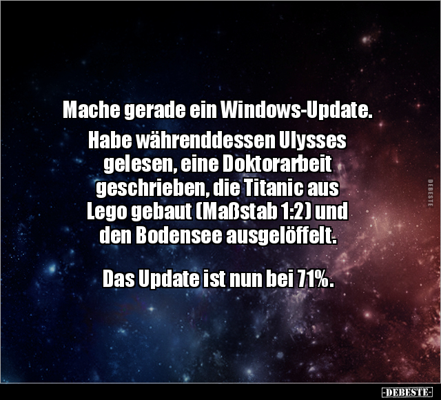 Mache gerade ein Windows-Update.. - Lustige Bilder | DEBESTE.de