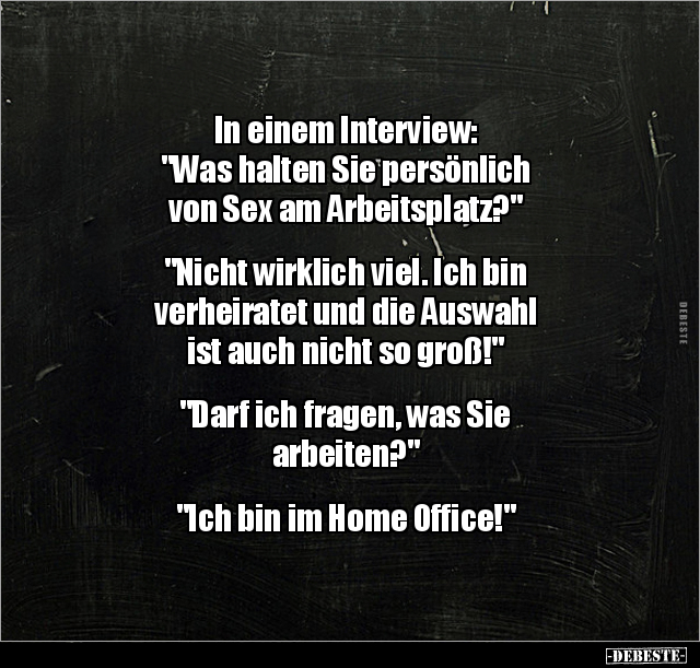 In einem Interview: "Was halten Sie persönlich von S*x am.." - Lustige Bilder | DEBESTE.de