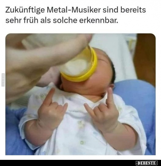 Zukünftige Metal-Musiker sind bereits sehr früh.. - Lustige Bilder | DEBESTE.de