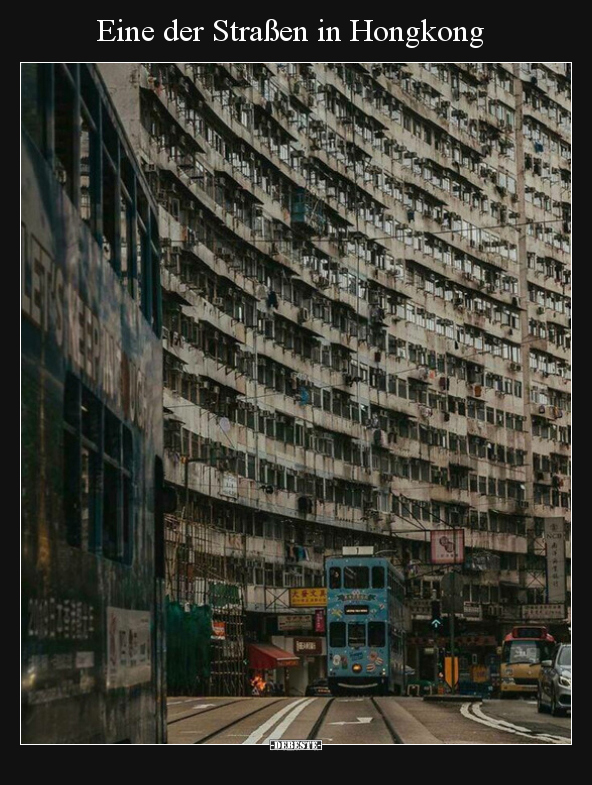 Eine der Straßen in Hongkong