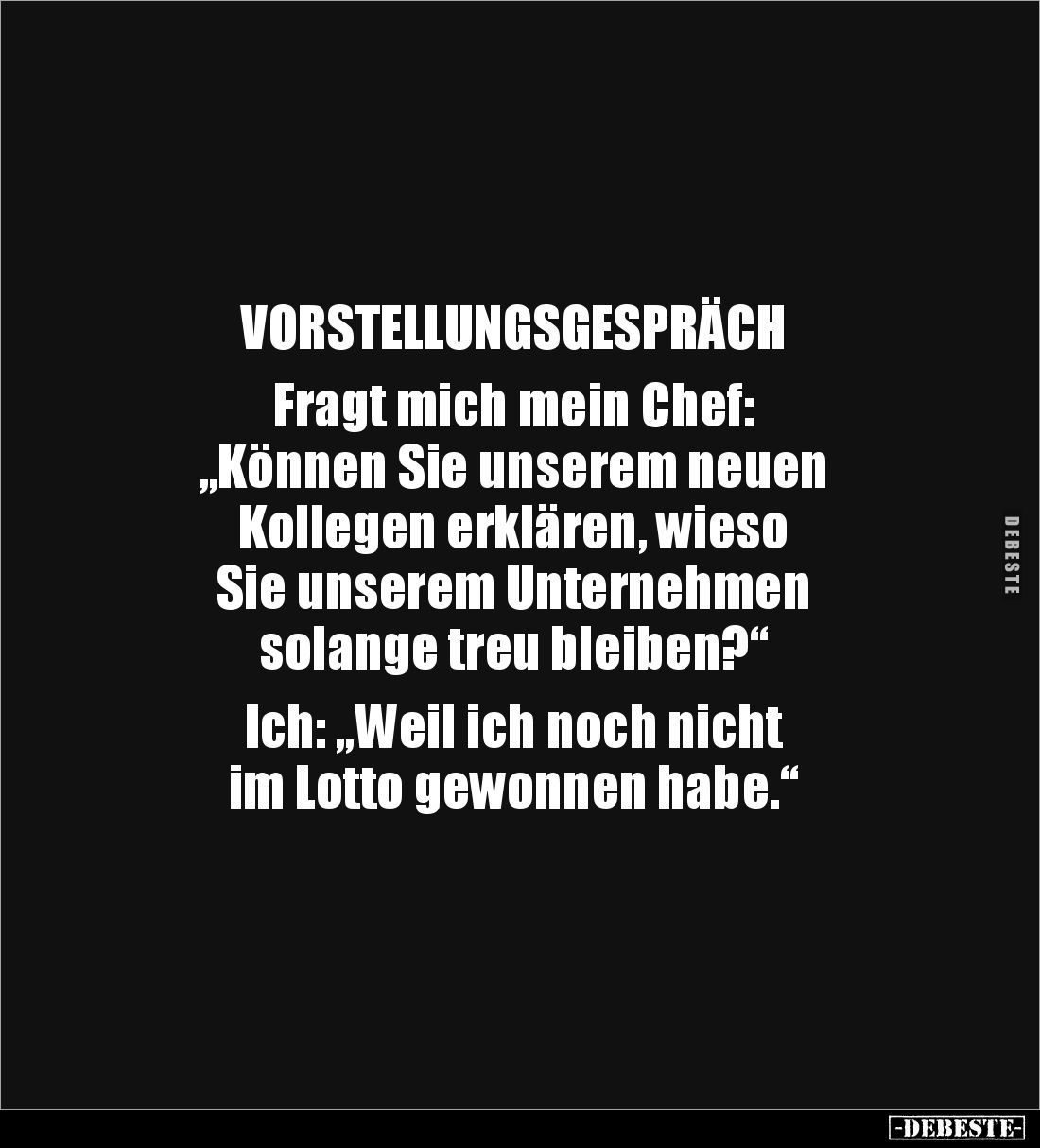 VORSTELLUNGSGESPRÄCH Fragt mich mein Chef: "Können Sie.." - Lustige Bilder | DEBESTE.de