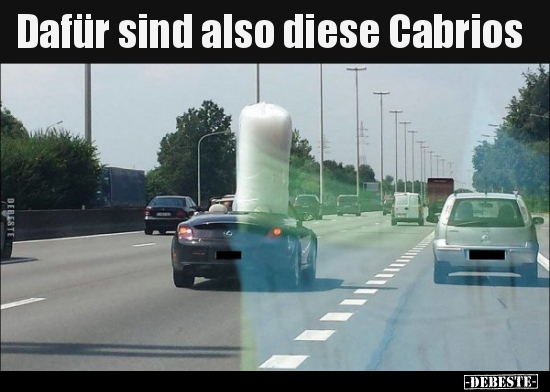 Dafür sind also diese Cabrios.. - Lustige Bilder | DEBESTE.de