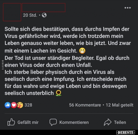 Sollte sich dies bestätigen, dass durchs Impfen der Virus.. - Lustige Bilder | DEBESTE.de