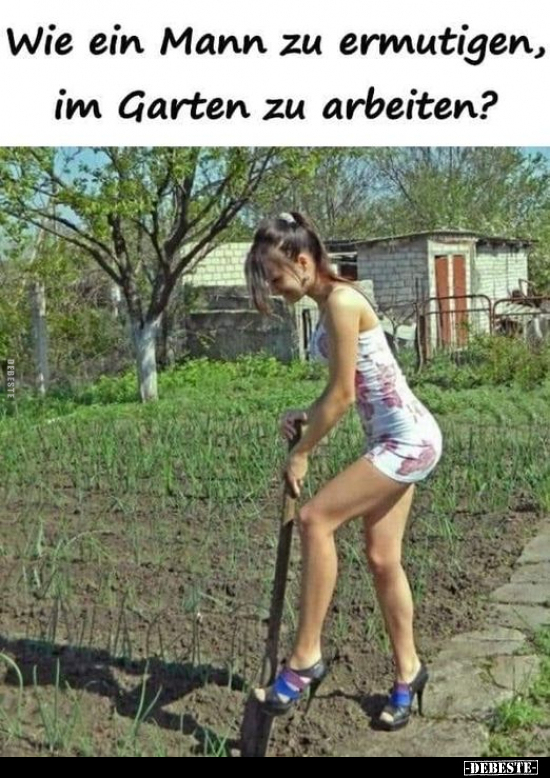 Wie ein Mann zu ermutigen, im Garten zu arbeiten?.. - Lustige Bilder | DEBESTE.de