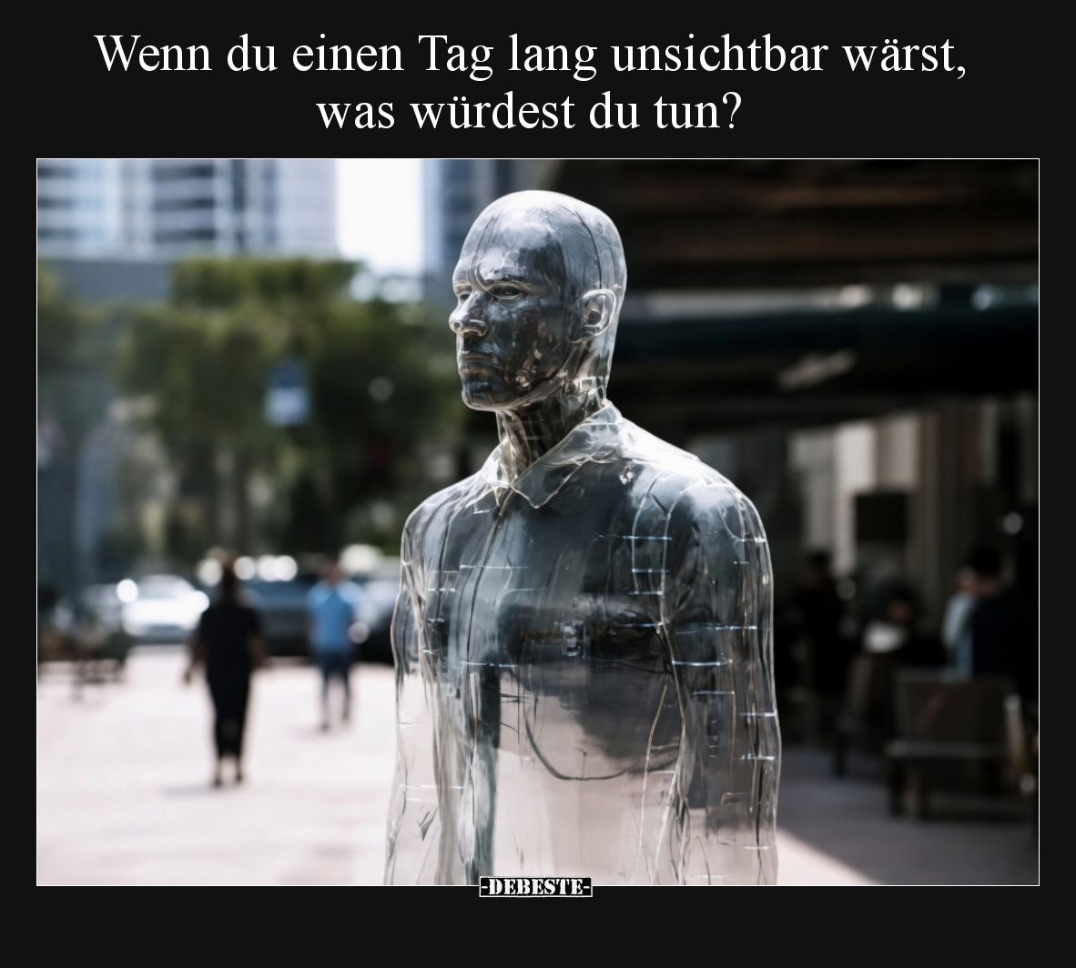 Wenn du einen Tag lang unsichtbar wärst, was würdest du tun?