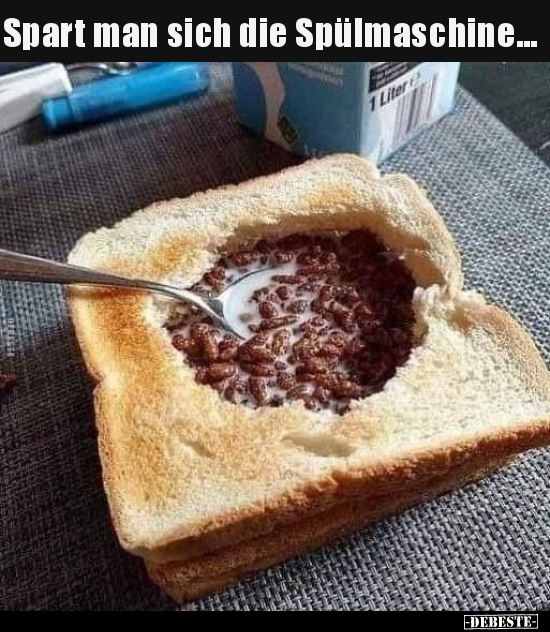Spart man sich die Spülmaschine...