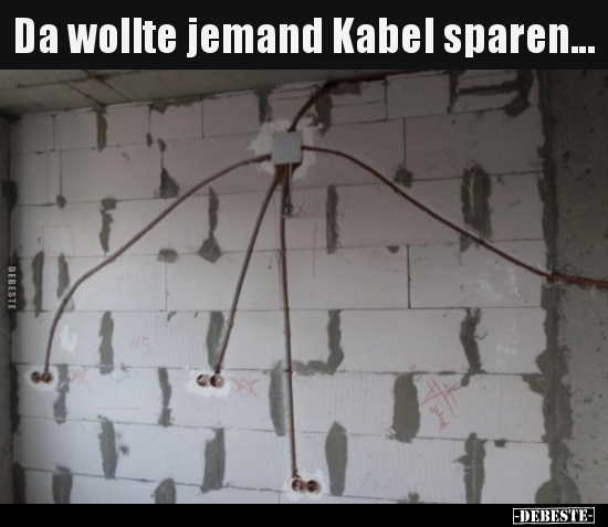 Da wollte jemand Kabel sparen... - Lustige Bilder | DEBESTE.de