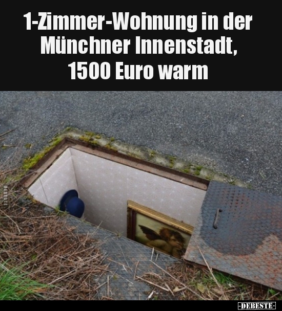 1-Zimmer-Wohnung in der Münchner Innenstadt, 1500 Euro..
