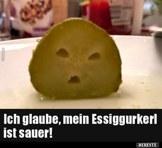 Ich glaube, mein Essiggurkerl ist sauer!.. - Lustige Bilder | DEBESTE.de