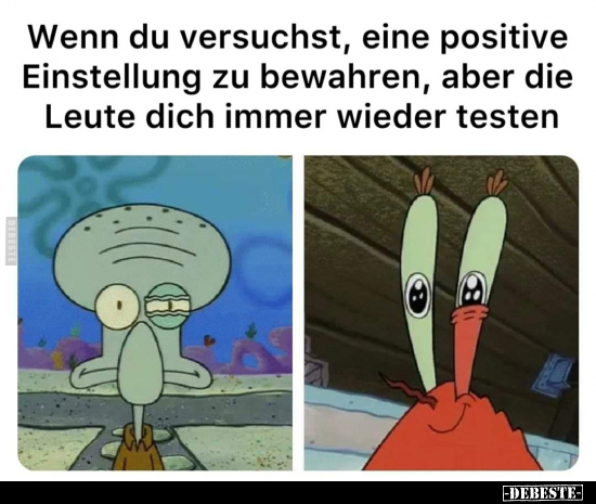 Wenn du versuchst, eine positive Einstellung zu bewahren.. - Lustige Bilder | DEBESTE.de