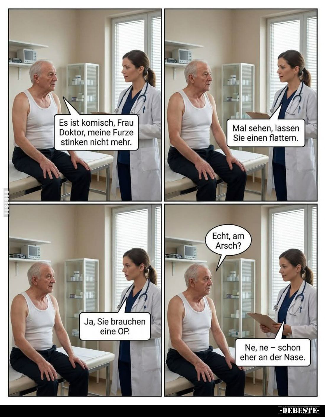 Es ist komisch, Frau Doktor, meine Furze... - Lustige Bilder | DEBESTE.de