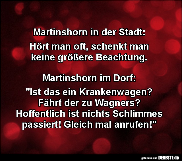 Martinshorn in der Stadt.. - Lustige Bilder | DEBESTE.de