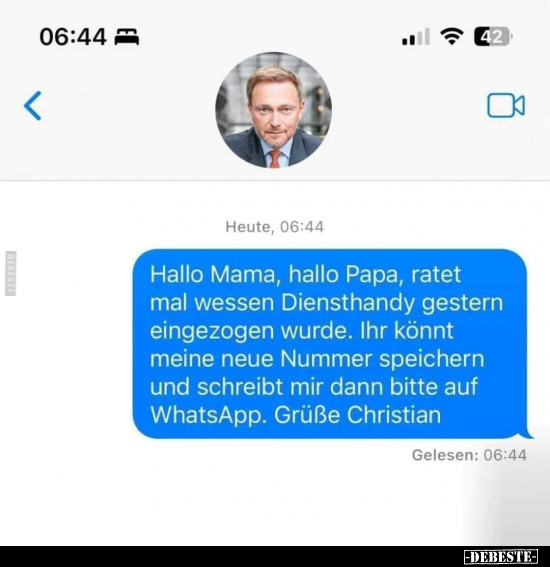 Hallo Mama, hallo Papa, ratet mal wessen Diensthandy.. - Lustige Bilder | DEBESTE.de