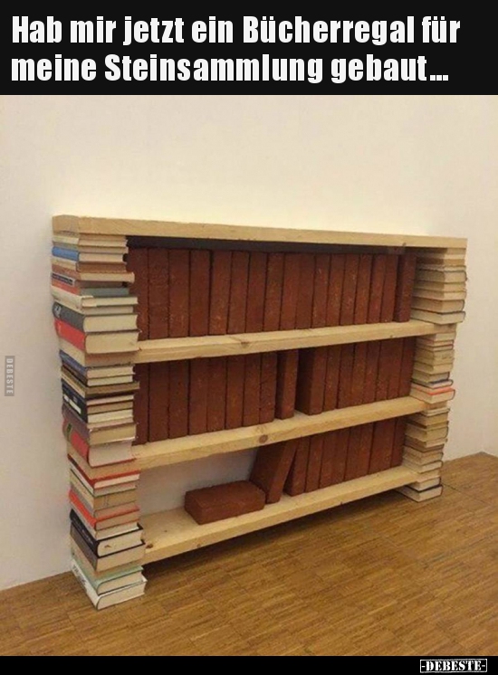 Hab mir jetzt ein Bücherregal für meine Steinsammlung..