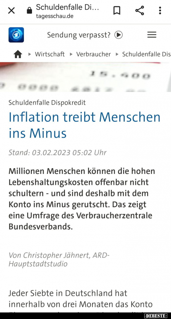 Inflation, Menschen