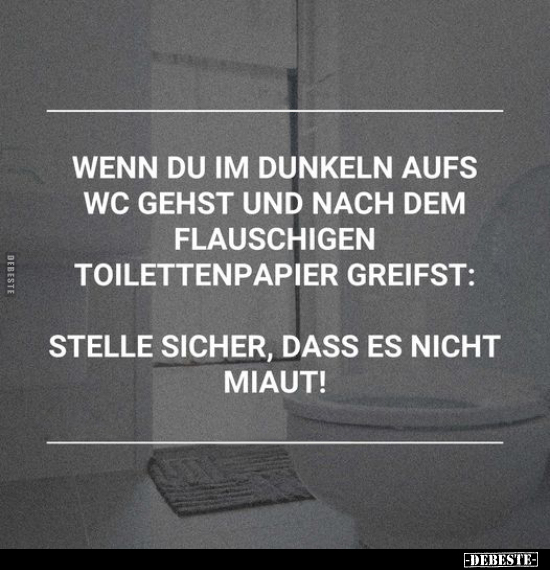 Wenn du im dunklen aufs WC gehst.. - Lustige Bilder | DEBESTE.de