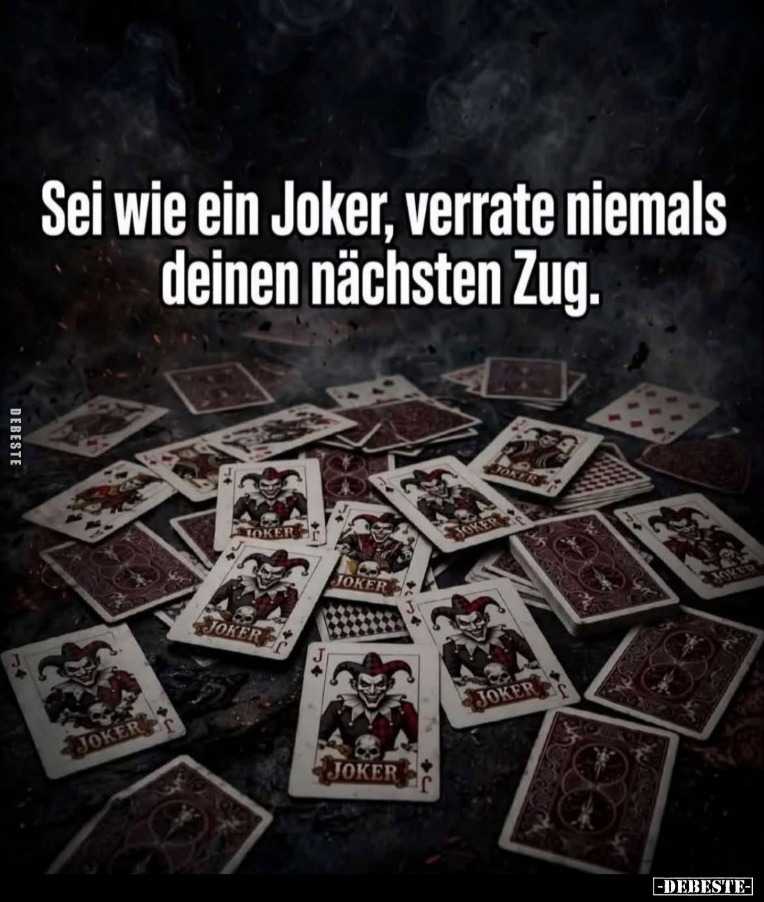 Sei wie ein Joker, verrate niemals deinen nächsten Zug.