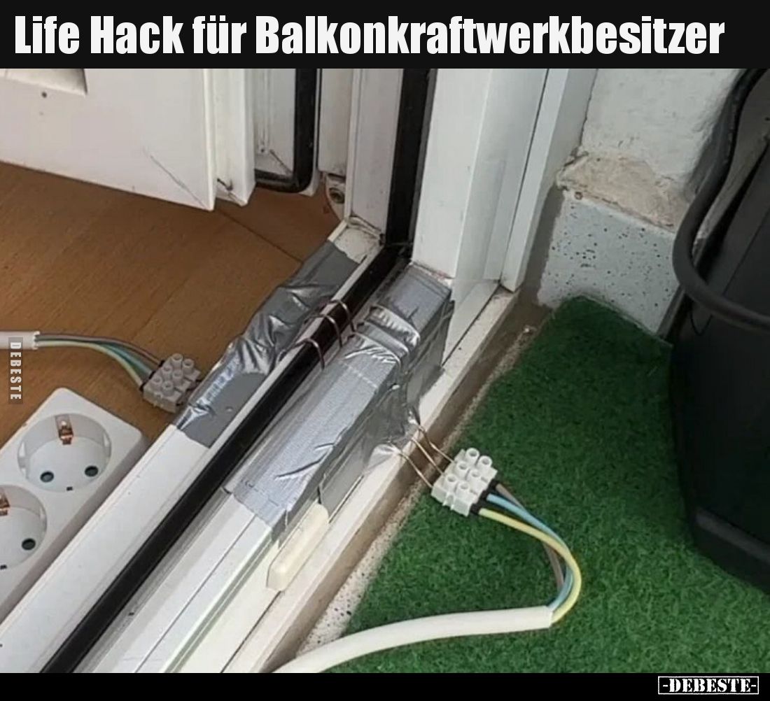 Life Hack für Balkonkraftwerkbesitzer..