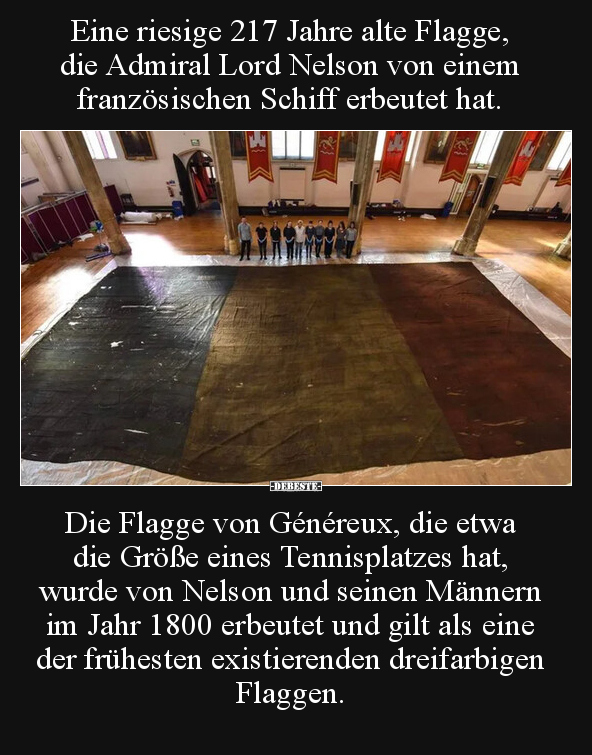 Eine riesige 217 Jahre alte Flagge, die Admiral Lord.. - Lustige Bilder | DEBESTE.de