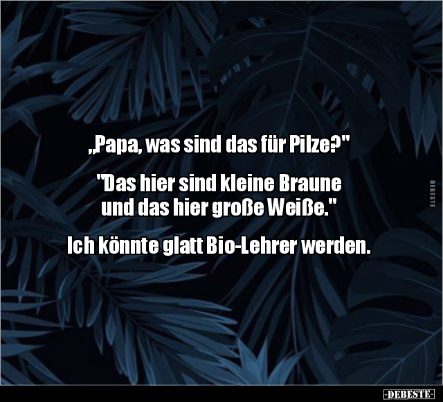"Papa, was sind das für Pilze?".. - Lustige Bilder | DEBESTE.de