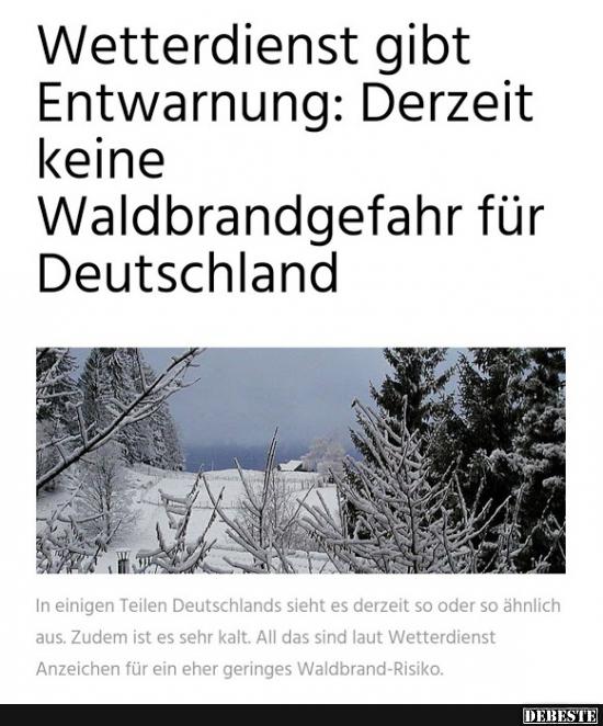 Wetterdienst gibt Entwarnung..