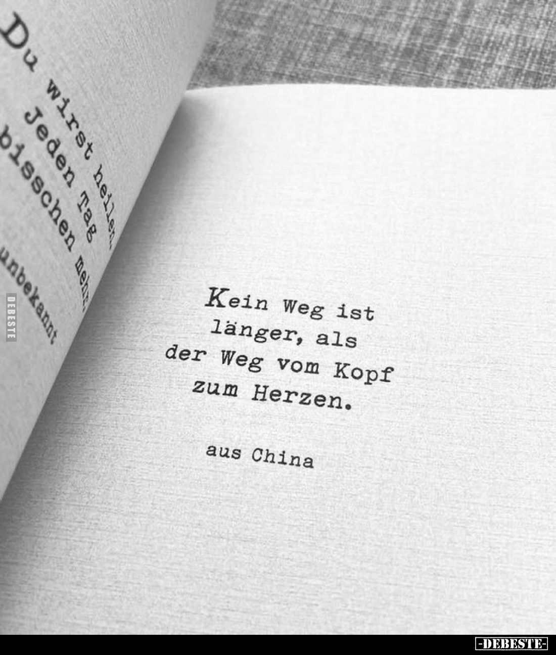 Kein Weg ist länger, als der Weg vom Kopf zum Herzen.