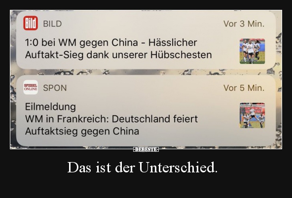 Das ist der Unterschied...