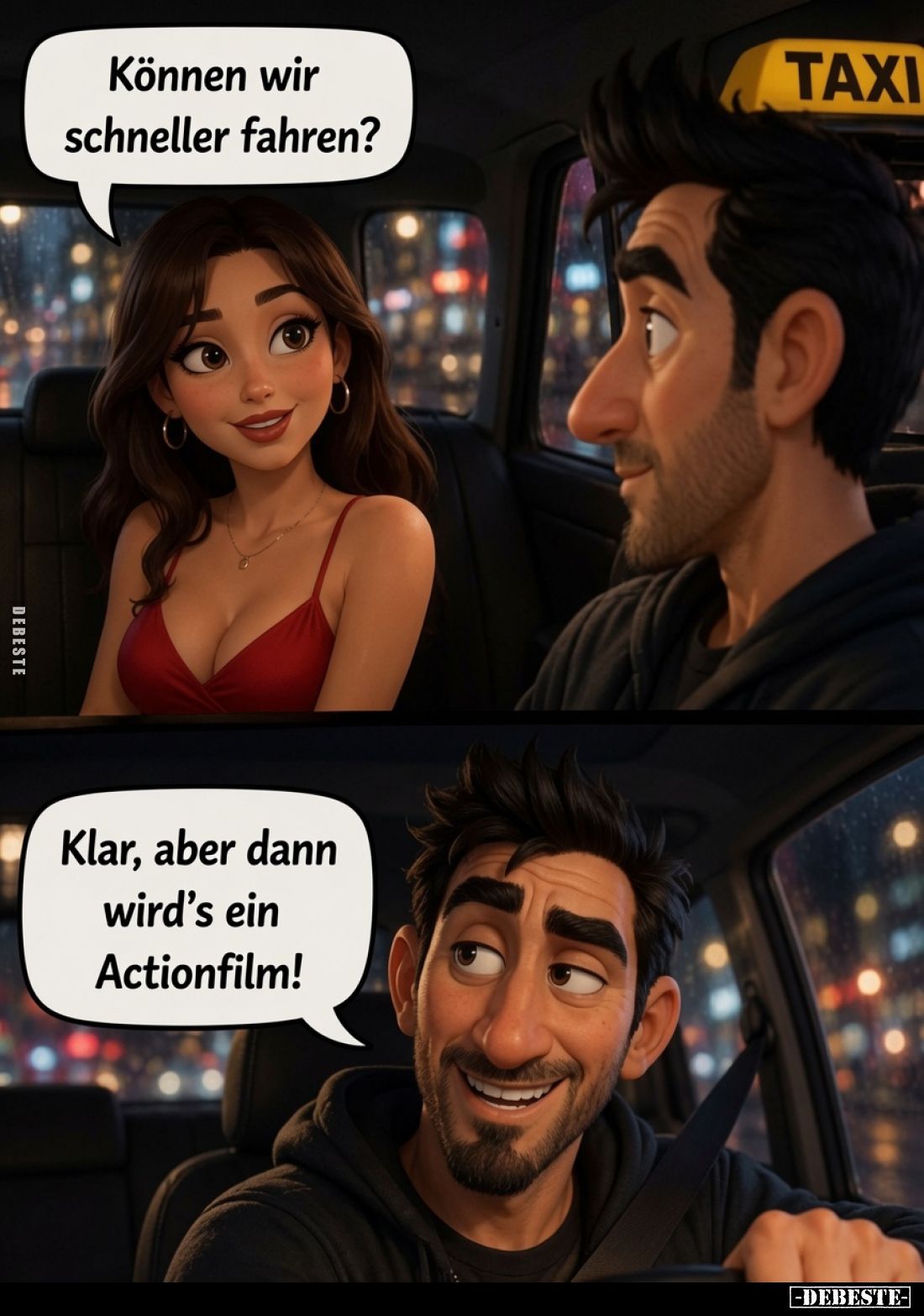 Können wir schneller fahren?
-
Klar, aber dann wird's ein Actionfilm!