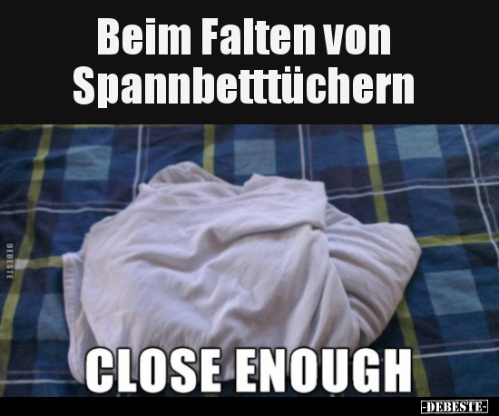 Beim Falten von Spannbetttüchern.. - Lustige Bilder | DEBESTE.de