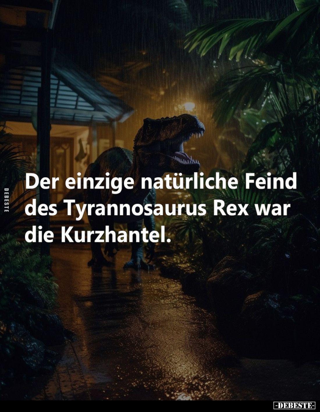 Der einzige natürliche Feind des Tyrannosaurus Rex war die Kurzhantel.