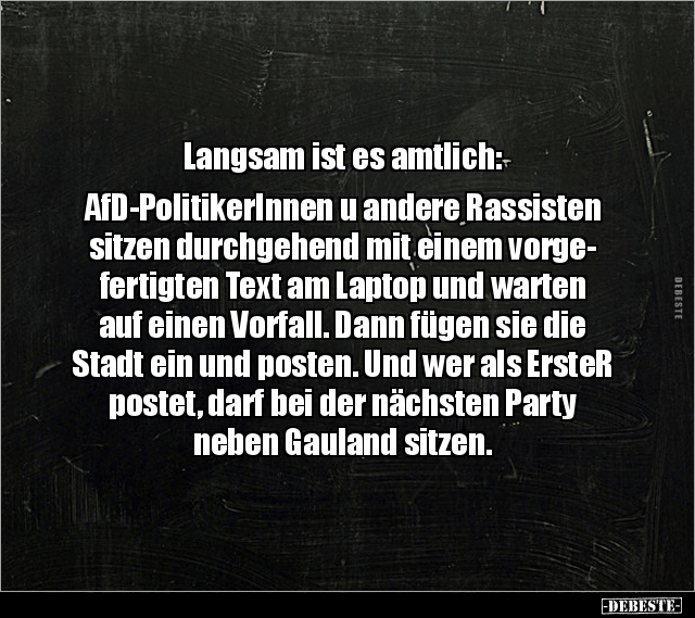Langsam ist es amtlich: AfD-PolitikerInnen u andere.. - Lustige Bilder | DEBESTE.de