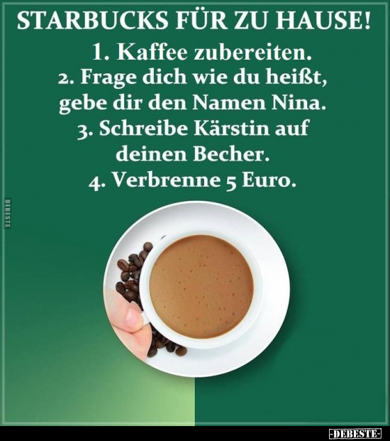 Starbucks für zu Hause!.. - Lustige Bilder | DEBESTE.de