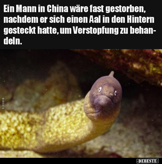 Ein Mann in China wäre fast gestorben, nachdem er sich.. - Lustige Bilder | DEBESTE.de