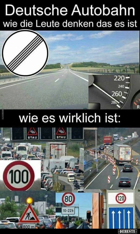 Deutsche Autobahn: Wie die Leute denken das es ist.. - Lustige Bilder | DEBESTE.de