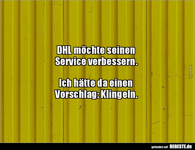 DHL möchte seinen Service verbessern.. - Lustige Bilder | DEBESTE.de