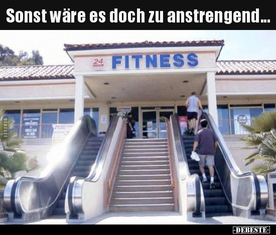 Sonst wäre es doch zu anstrengend...