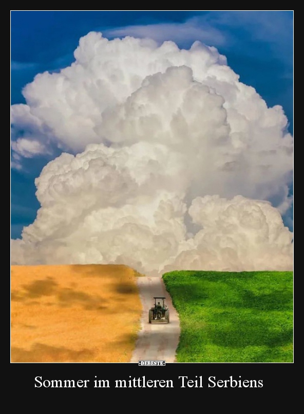 Sommer im mittleren Teil Serbiens..