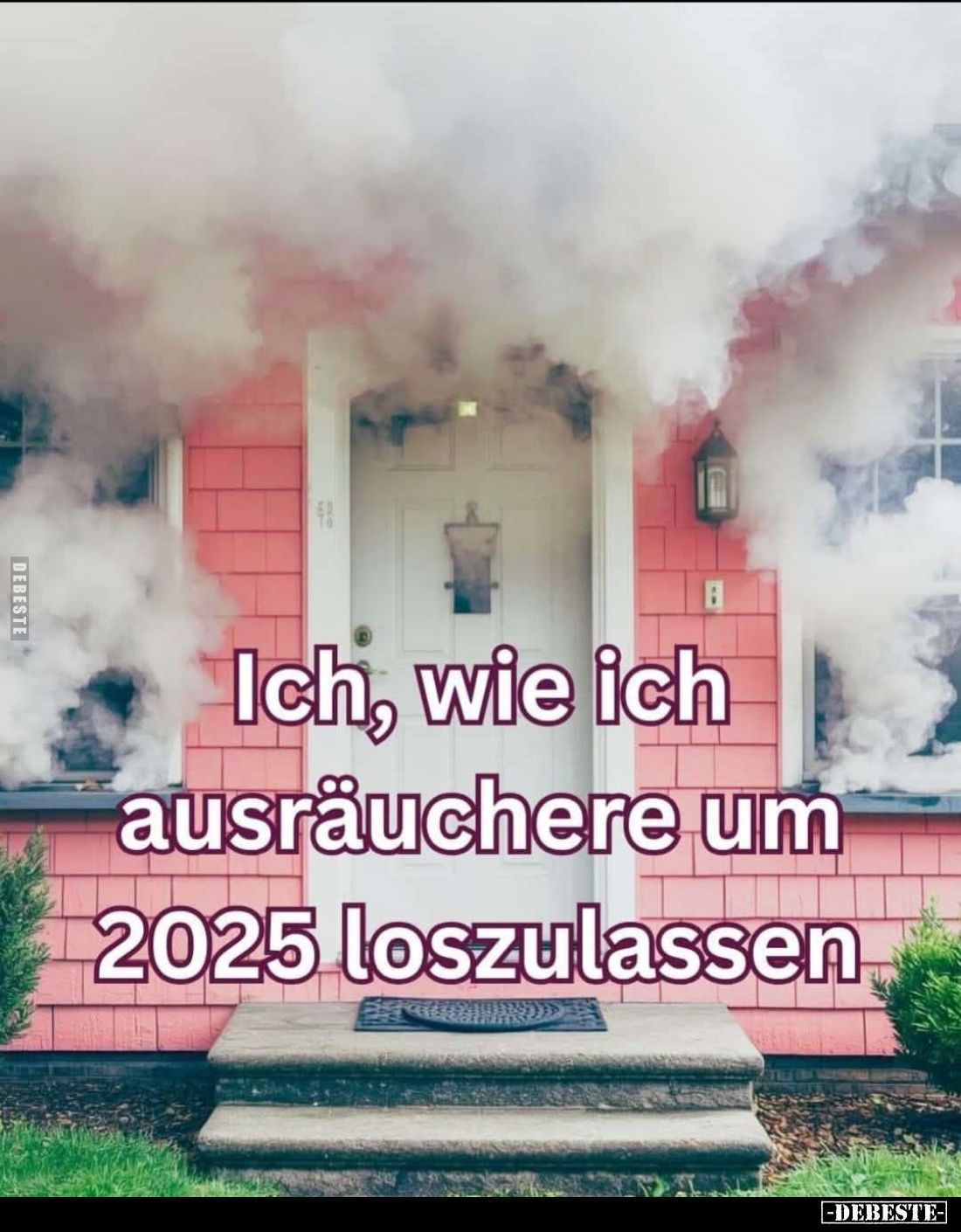 Ich, wie ich ausräuchere um 2025 loszulassen.