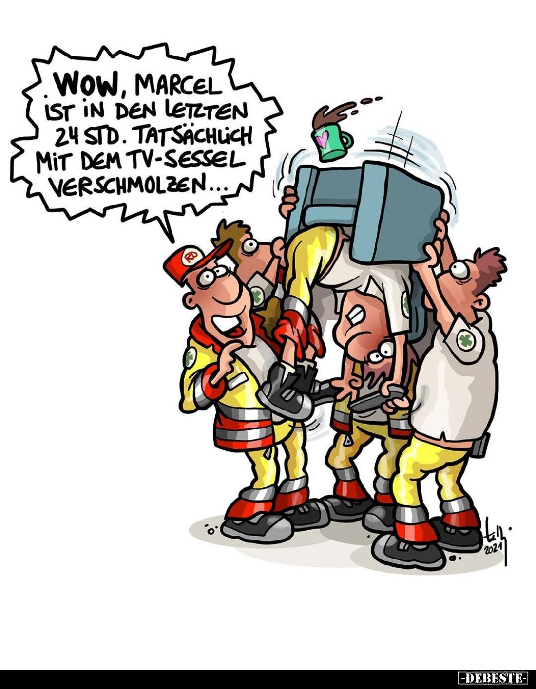 Wow, Marcel ist in den letzten 24 StD. Tatsächlich mit dem TV-Sessel verschmolzen...