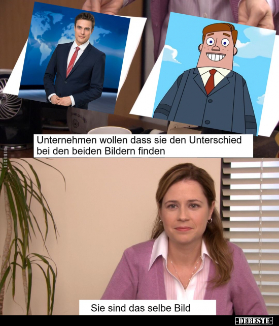 Unternehmen wollen dass sie den Unterschied bei den beiden Bildern finden