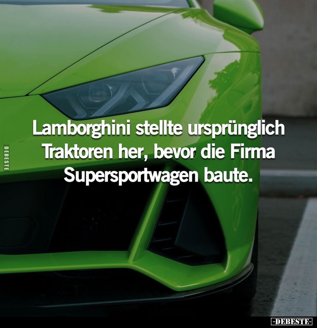 Lamborghini stellte ursprünglich Traktoren her, bevor die Firma Supersportwagen baute.