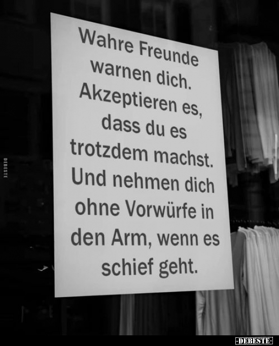 Wahre Freunde warnen dich.. - Lustige Bilder | DEBESTE.de