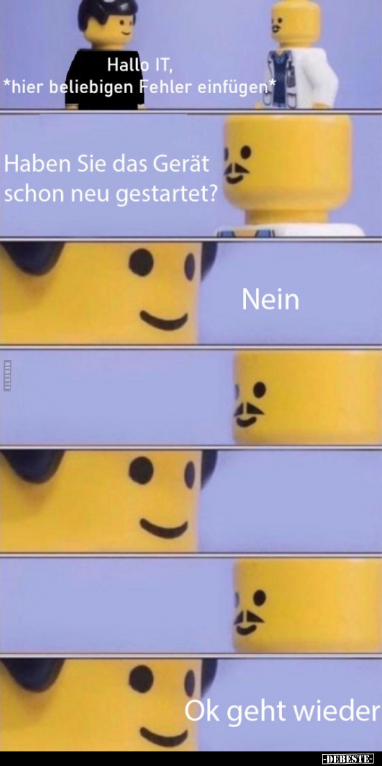 Hallo IT, *hier beliebigen Fehler einfügen*..
