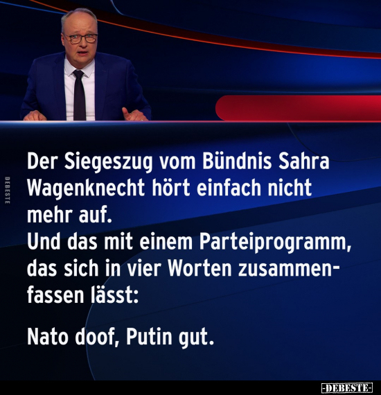 Der Siegeszug vom Bündnis Sahra Wagenknecht hört.. - Lustige Bilder | DEBESTE.de